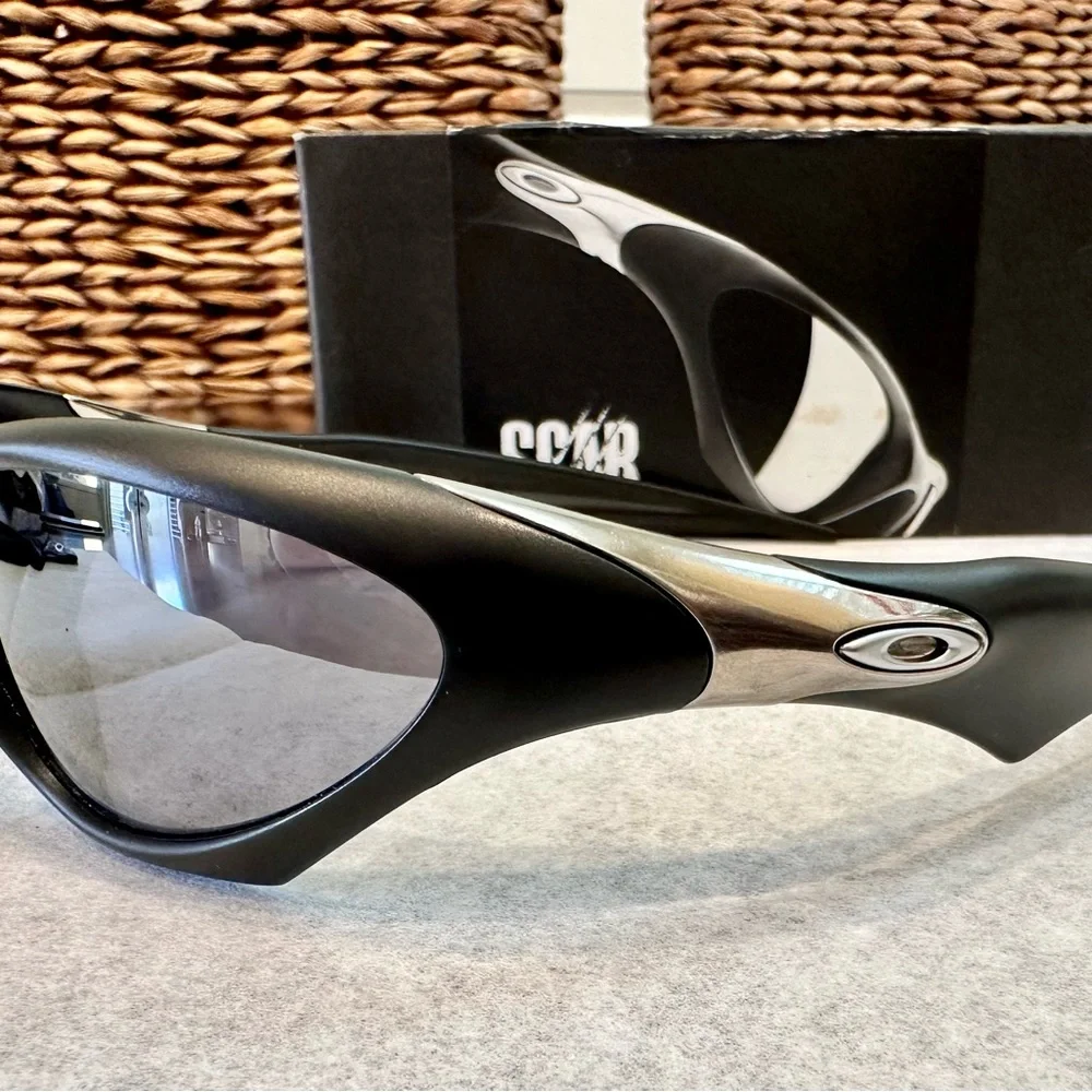 Oakley Scar Sunglasses in black with black lenses